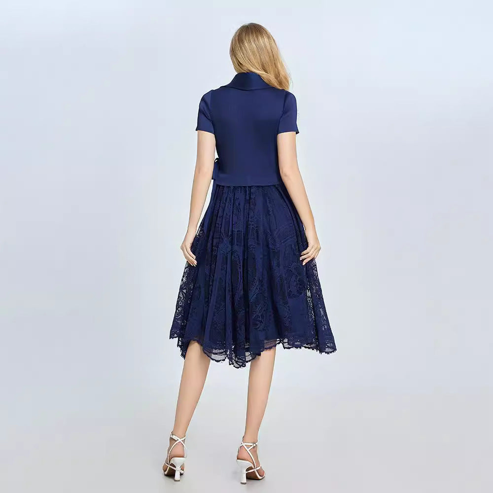 Aylmera pleated dress, stylish and elegant autumn/winter casual skirt, high-end fashion.